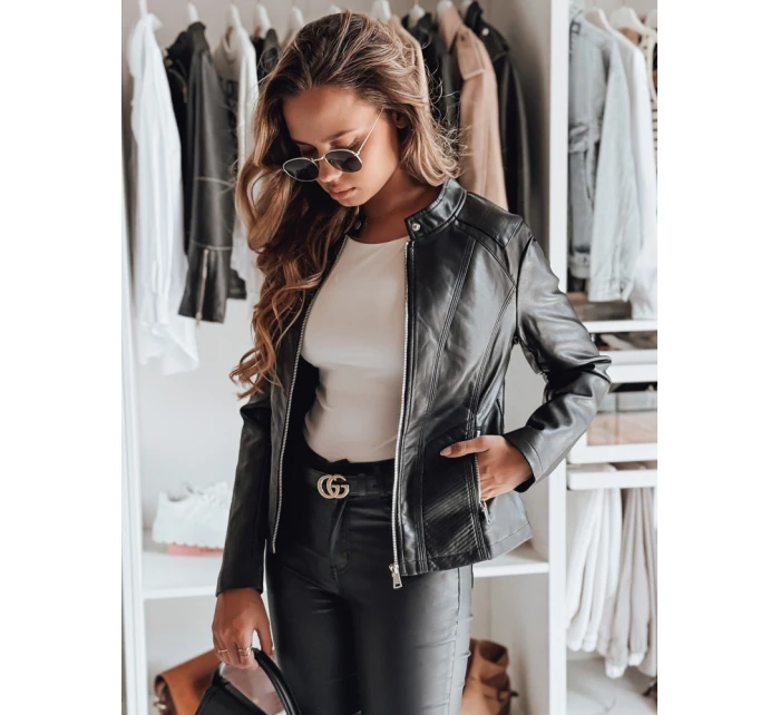 Dámská kožená bunda černá Dstreet model 21990643 - FashionStreet