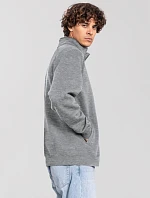 Fruit of the Loom Iconic Premium Sweat Jacket Mikina z těžké bavlny 16.2290 athletic heather
