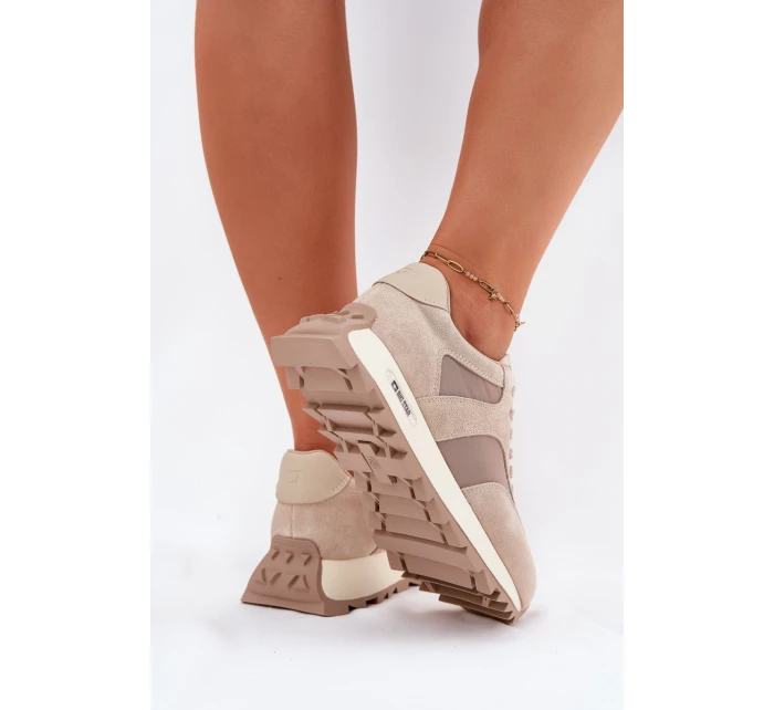 Semišové Sneakersy Na Platformě Dámské Big Star RR274897 HI-POLY SYSTEM Béžové Semišové Sneakersy Na Platformě Dámské Big Star RR274897 HI-POLY SYSTEM Béžové
