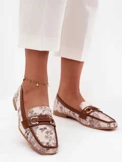 Vzorované mokasíny dámské s ozdobným model 21715133 - Boto