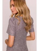 M855 Mini šaty áčkového střihu - grafitové