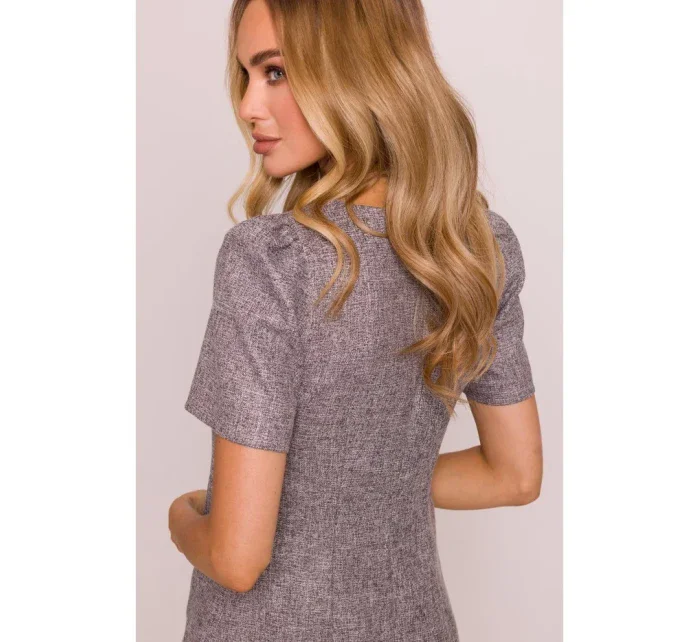 M855 Mini šaty áčkového střihu - grafitové