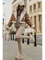 Zateplené Dámské Kožené Tenisky Big Star HI-POLY SYSTEM Béžové Zateplené Dámské Kožené Tenisky Big Star HI-POLY SYSTEM Béžové