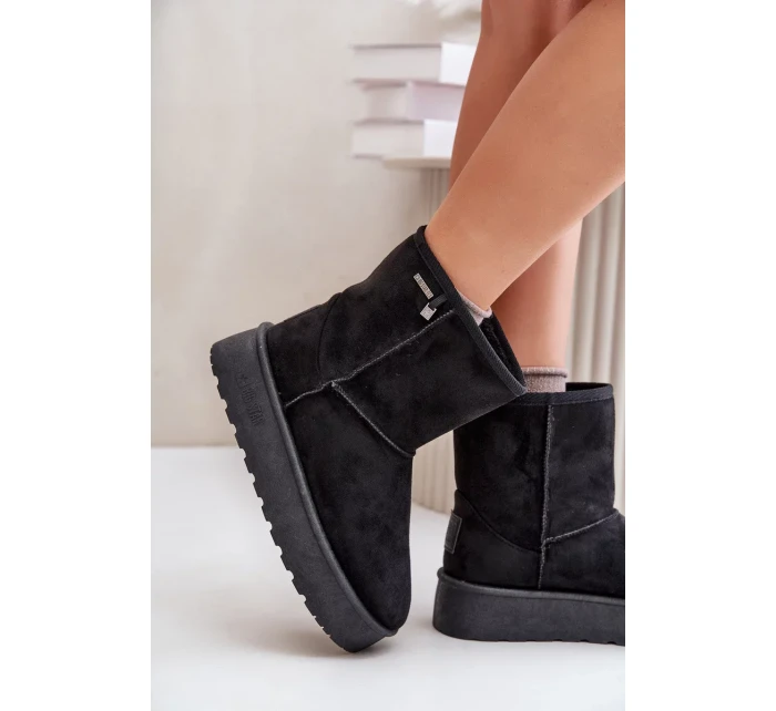 Vysoké Sněhule Dámské Na Platformě Big Star Černé Vysoké Sněhule Dámské Na Platformě Big Star Černé