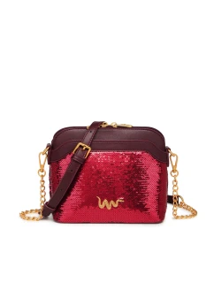 Dámská kabelka Vuch Fossy Sequin Mini Wine