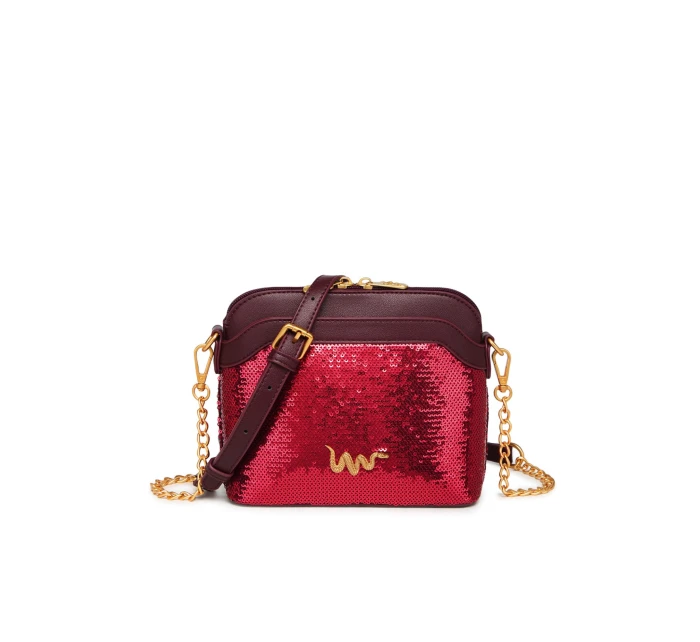 Dámská kabelka Vuch Fossy Sequin Mini Wine