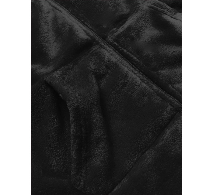 Černá dámská plyšová mikina (HH004) - J.Style