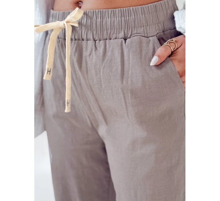 Dámské ležérní kalhoty s širokými nohavicemi BOHO DAY šedé FashionStreet UY2650