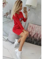 Šaty s potiskem Honey girl červené Šaty s potiskem Honey girl červené