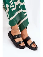 Dámské Pantofle Na Platformě Se Zlatými Černé model 21687853 - Boto Dámské Pantofle Na Platformě Se Zlatými Černé model 21687853 - Boto