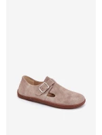 Semišové Polobotky Dámské S Přezkou  Béžové model 21703098 - Zazoo