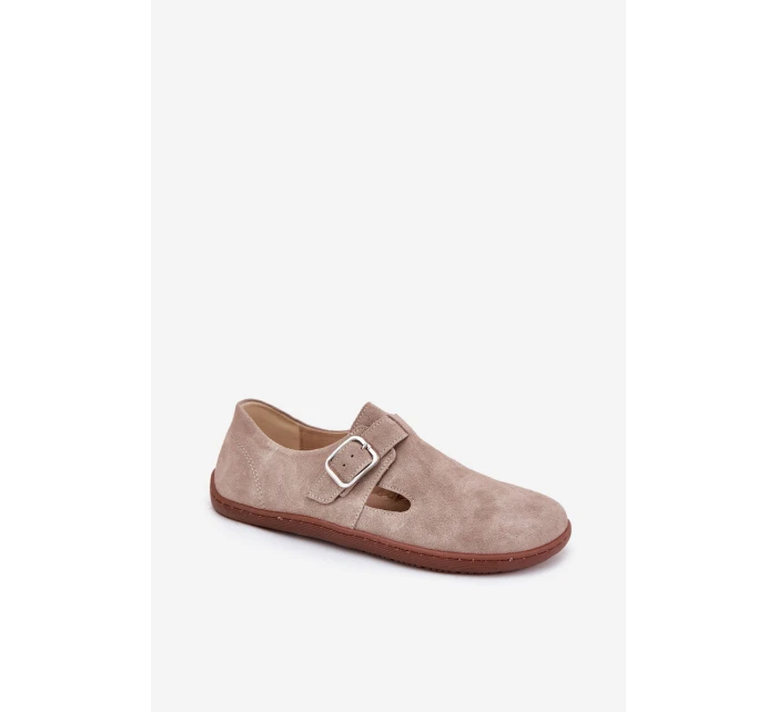 Semišové Polobotky Dámské S Přezkou  Béžové model 21703098 - Zazoo