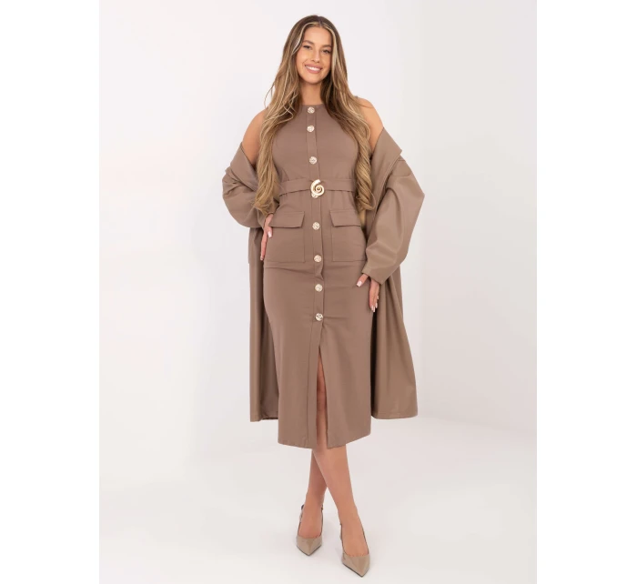 Sukienka IT SK model 21782391 ciemny bezowy - FPrice