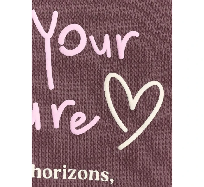 Dívčí mikina oversize s kapucí model 21815691 - 4F