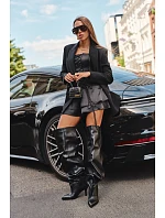 Dámské černé kozačky na podpatku model 22348802 - Boto Dámské černé kozačky na podpatku model 22348802 - Boto