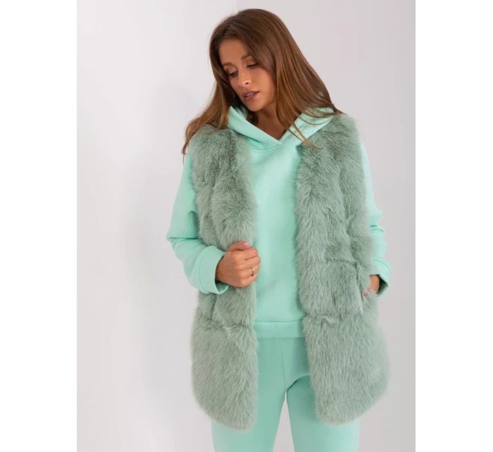 Kamizelka AT KZ model 18975383 pistacjowy - FPrice Kamizelka AT KZ model 18975383 pistacjowy - FPrice