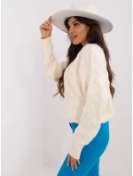 Sweter AT SW model 20459146 ecru - FPrice Sweter AT SW model 20459146 ecru - FPrice