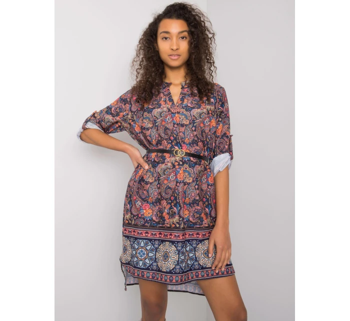 Sukienka DHJ SK model 21409518 granatowy - FPrice Sukienka DHJ SK model 21409518 granatowy - FPrice