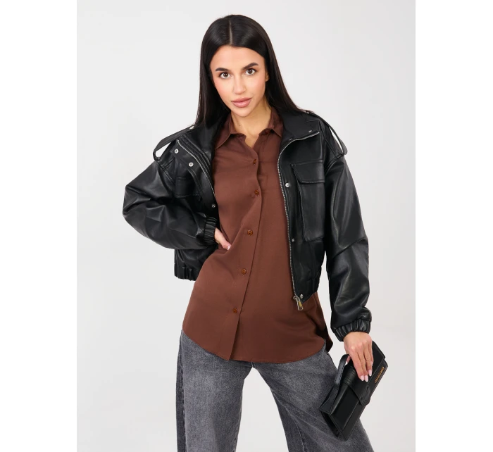 Košile LK KS 510197.12P hnědá