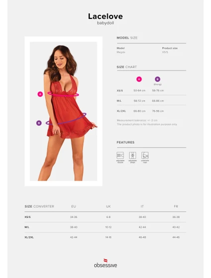 košilka babydoll  model 18875312 - Obsessive