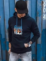 Pánská zateplená mikina s kapucí tmavě modrá FashionStreet BX5380