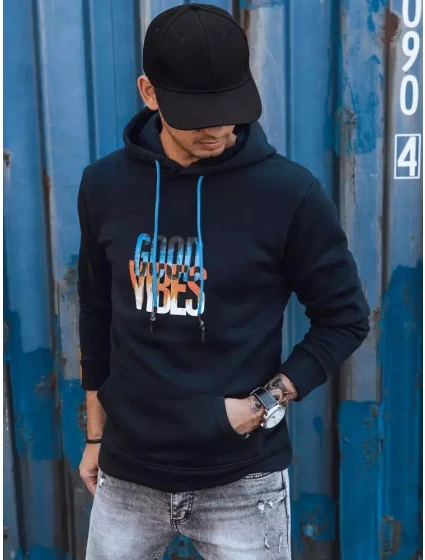 Pánská zateplená mikina s kapucí tmavě modrá FashionStreet BX5380