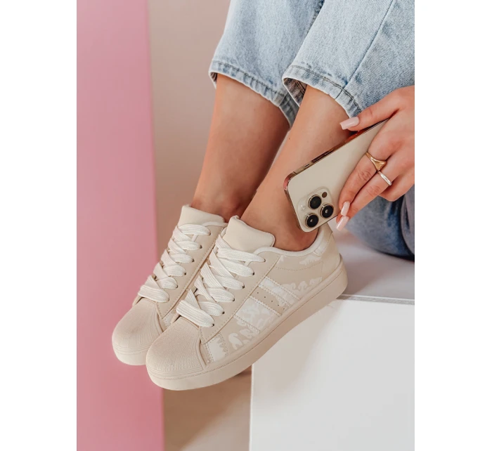 LUCIOS béžové FashionStreet dámské tenisky na platformě ZY0863