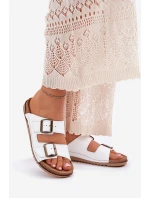 Dámské Kožené Pantofle S  Bílé model 21699725 - Inblu