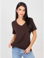 T shirt RV TS model 21889030 ciemny brązowy - FPrice T shirt RV TS model 21889030 ciemny brązowy - FPrice