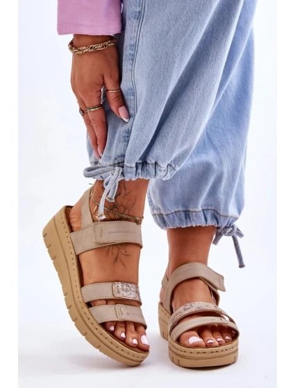 Dámské sandály 23-46011 béžové - Step in style