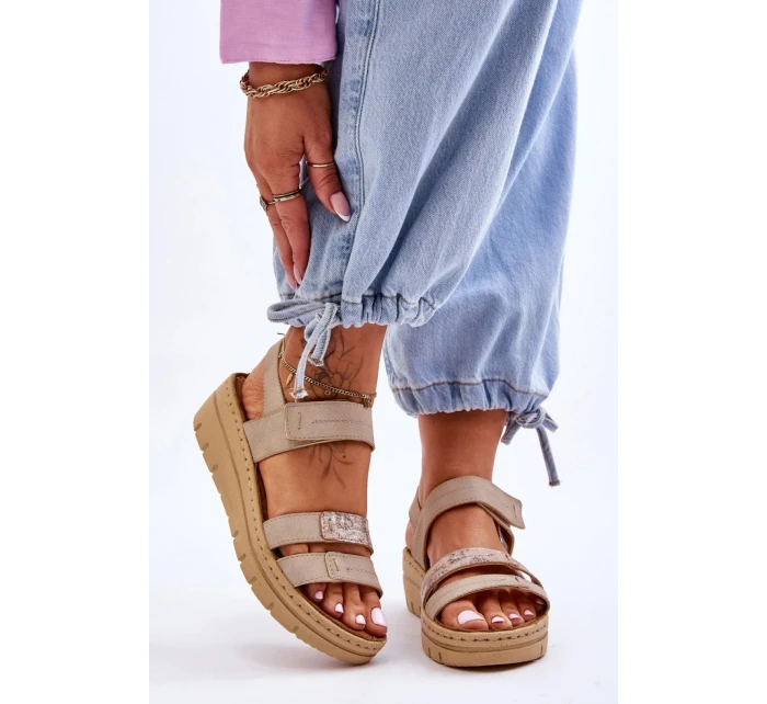 Dámské sandály 23-46011 béžové - Step in style