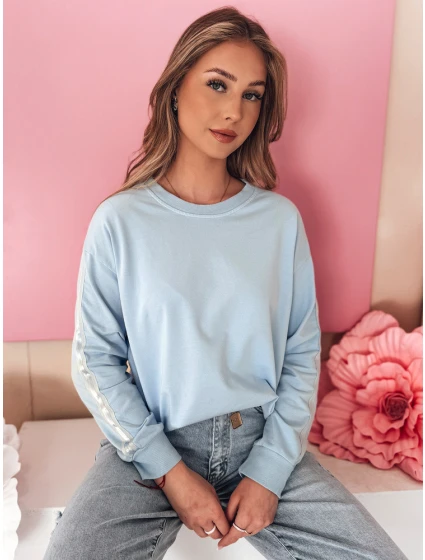 Dámská jednobarevná mikina LUMIVIA modrá FashionStreet BY1370