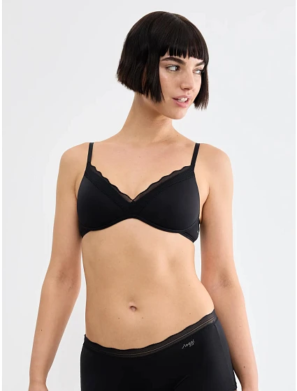 Dámská podprsenka sloggi GO Blush PU Bra Black černá  - SLOGGI