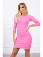 Šaty s ozdobnými knoflíky světle růžové Šaty s ozdobnými knoflíky světle růžové