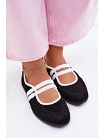 Sportovní baleríny s elastickými pásky Černé Donatella