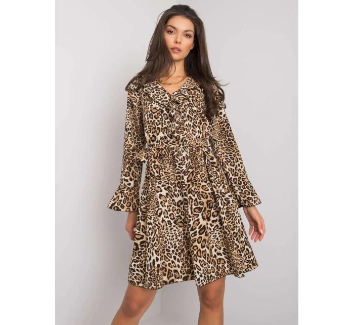 Šaty DHJ SK 13891B 2.72P černá a béžová