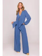 model 21136161 Crop top s vázáním vpředu džíny - Moe