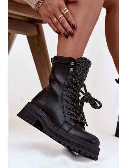 Dámské trapery z eko kůže – černé Bellora Dámské trapery z eko kůže – černé Bellora