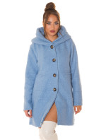 Krásný kabát Boucle Look s kapucí