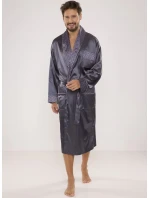 Pánský župan Satyna 940 Tmavě šedá - De Lafense