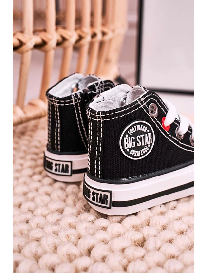 Dětské Tenisky Vysoké Se Zipem BIG STAR model 21545343 Černé - Big Star Shoes Dětské Tenisky Vysoké Se Zipem BIG STAR model 21545343 Černé - Big Star Shoes