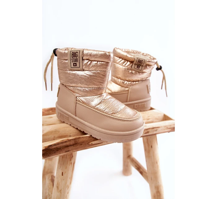 Dětské sněhule Big Star model 21595019 Béžová a zlatá - Big Star Shoes
