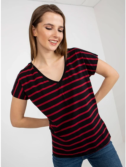 Dámské tričko RV TS model 18265584 černá a červená - FPrice