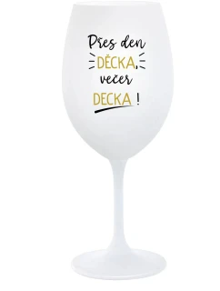 DEN   bílá sklenice na víno 350 ml model 21860823 - Giftela