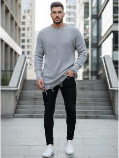 Pánský světle šedý svetr FashionStreet WX1963