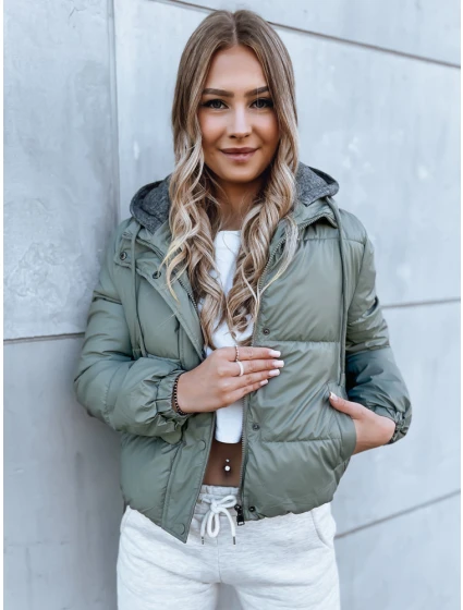Dámská prošívaná bunda zelená Dstreet model 21971038 - FashionStreet