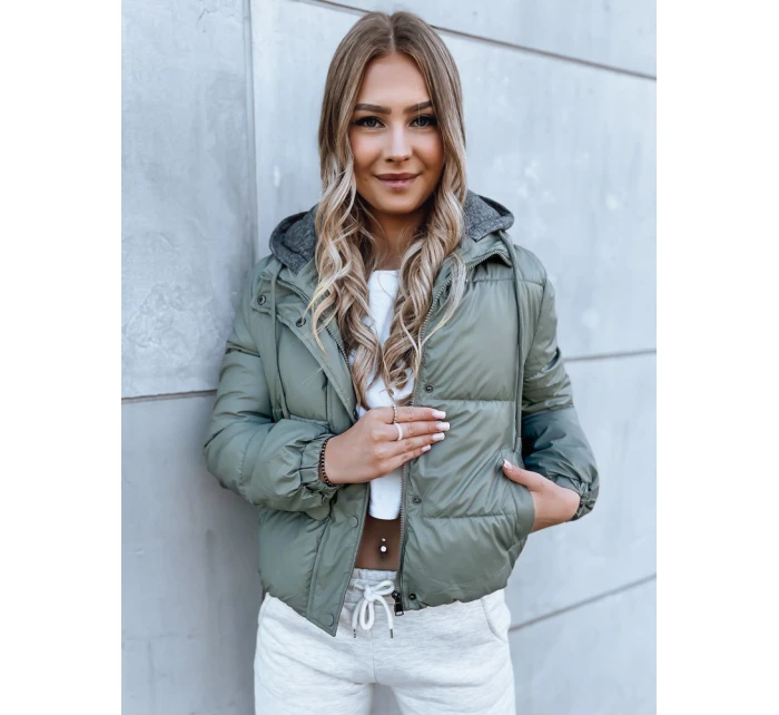 Dámská prošívaná bunda zelená Dstreet model 21971038 - FashionStreet