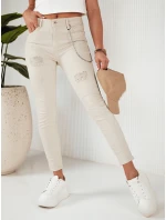 Dámské džínové kalhoty ALEX light beige FashionStreet UY1877