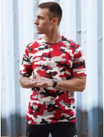 Pánské maskáčové červené tričko Dstreet RX5588 Pánské maskáčové červené tričko Dstreet RX5588