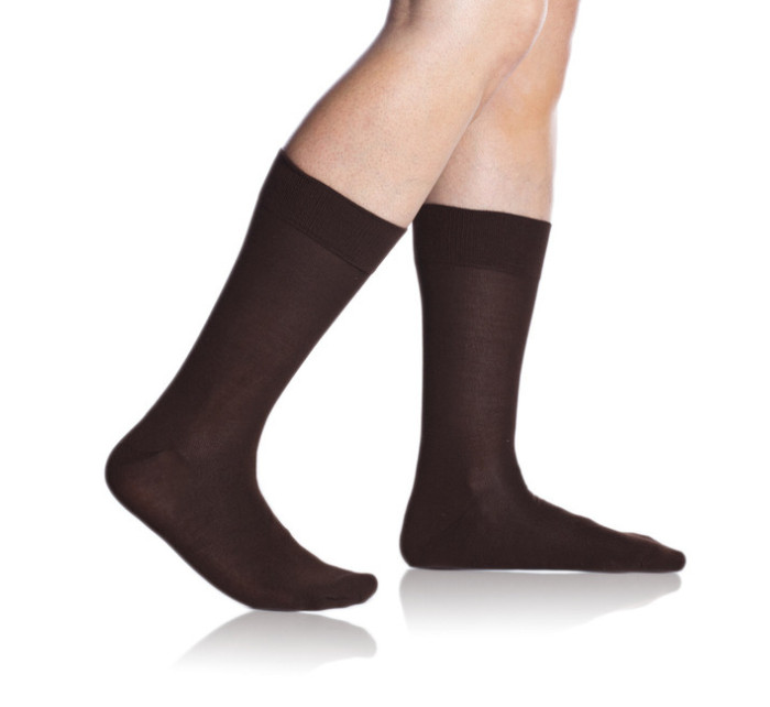 Bambusové klasické pánské ponožky BAMBUS COMFORT SOCKS - BELLINDA - hnědá
